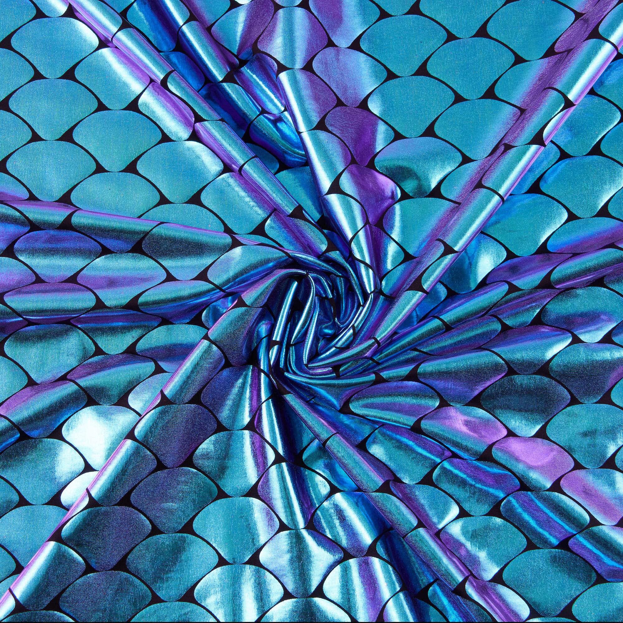 Cosplay by Yaya Han Oil Slick Mermaid Scales All Way Stretch Jersey Fabric